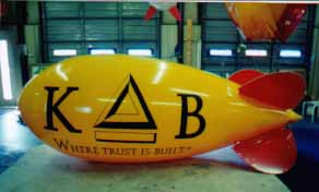 Advertising blimp - 11' blimp with medium complexity artwork - 11ft. advertising blimps w/o artwork - $461.00. We manufacture our advertising balloons and blimps in the USA.