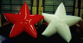 Giant star parade balloons - 10ft. stars and larger