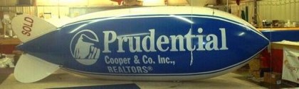 Prudential logo on blimp