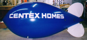 Advertising Blimp - 11ft. Centex Homes logo - helium balloons build traffic!