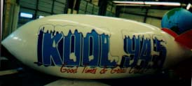 Advertising Blimp - 20ft. KOOL RADIO logo